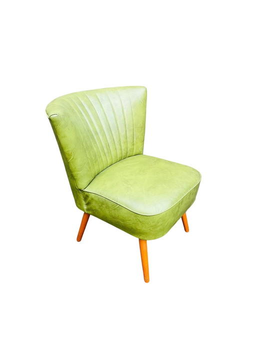 Vintage Groen Cocktailstoeltje / Club Fauteuil Jaren 60