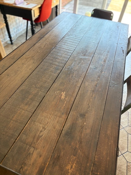 Image 1 of Mesa industrial en madera y acero