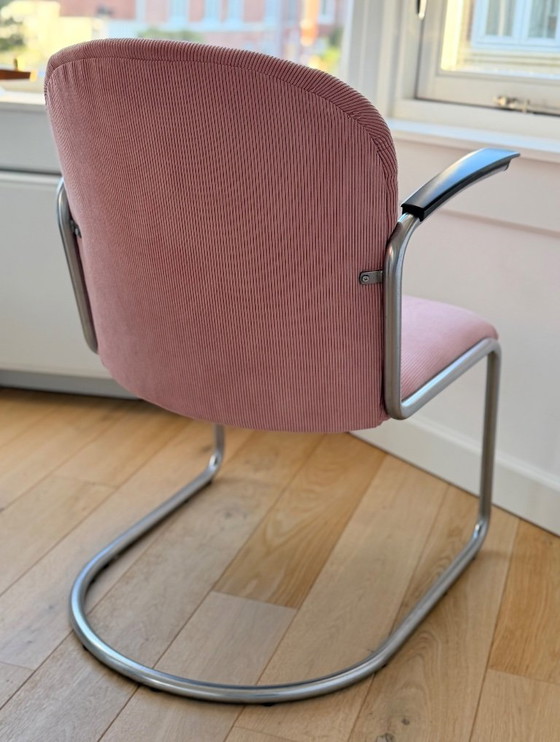 Fauteuil Vintage Gispen 413 en parfait état, Plastique, Textile, Noir (photo 3 sur 6)