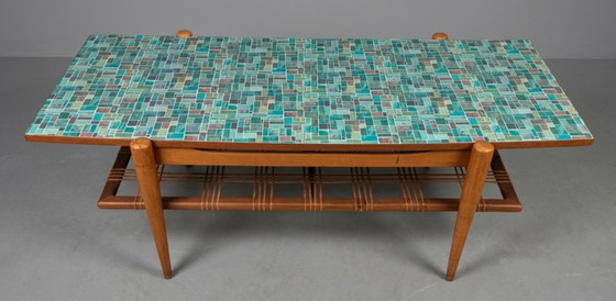 Image 1 of Louis van Teeffelen Modello N. 9 – tavolino reversibile, teak e laminato a mosaico, anni '60