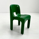 Sedia Universale modello 4868 verde, disegnata da Joe Colombo per Kartell, anni '70.