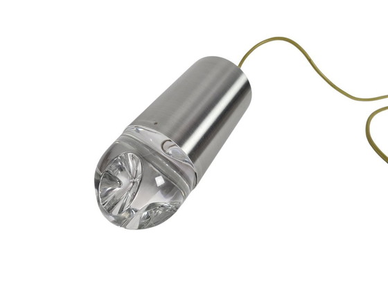 Raak Amsterdam - B 1015 - 'Bullet' Pendelleuchte - Aluminium - Kristall - Holland - 60er Jahre (photo 7 of 9)