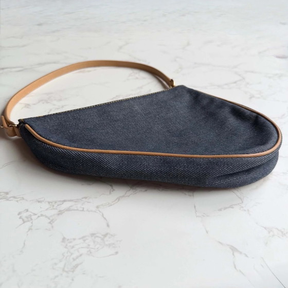 Christian Dior pochette de mezclilla Saddle – Clutches, Cuero, Denim, Vintage (photo 7 of 13)