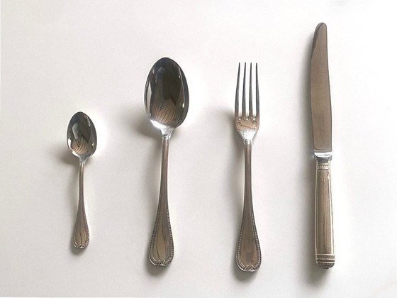 Image 1 of Christofle Malmaison Tafelservice – 12 Gedecke + Servierteile – versilbert