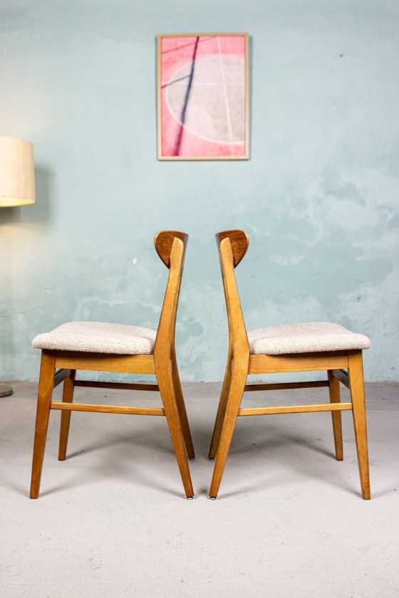 Image 1 of 4x Vintage teakhouten stoel Farstrup 210 Deens Mid Century