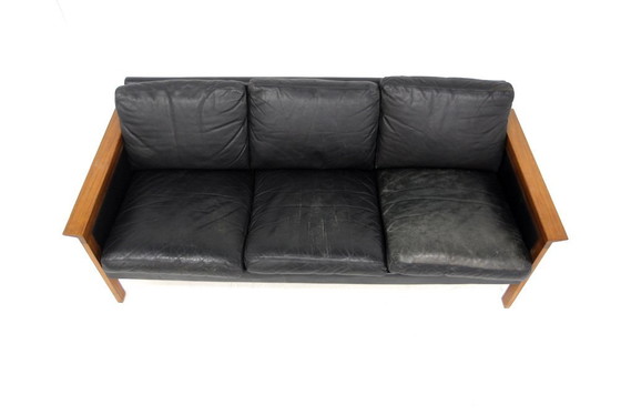 Scandinavische Leren Bank van Möbel-Ikéa, Zweden, Jaren 60, Ikea, Bankstel, Leer, Scandinavian (foto 5 van 9)