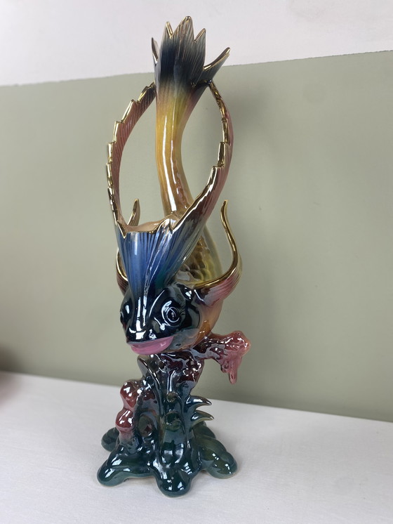Image 1 of Large Vintage Fish Vase