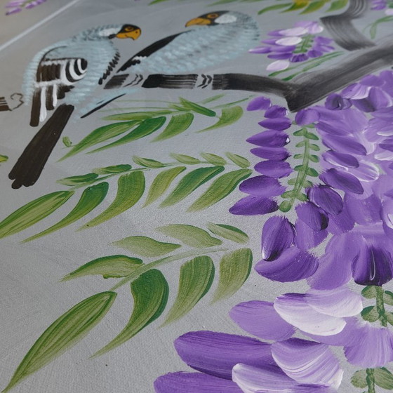 Image 1 of Glicina japonesa J221 - tríptico plateado - listo para colgar