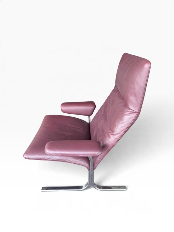 de Sede DS-2030 Leather Armchair with Ottoman – Chrome (photo 3 of 7)