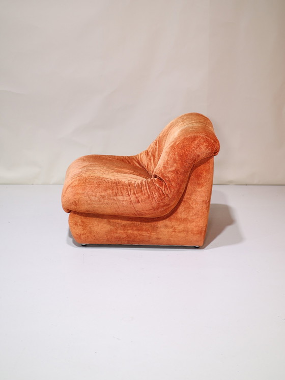 Image 1 of (2x) Italian Armchair Orange Vintage 1970s