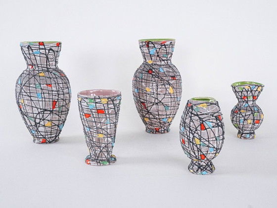 Image 1 of Set of ceramic vases, Italian design, 1960s, made in Italy