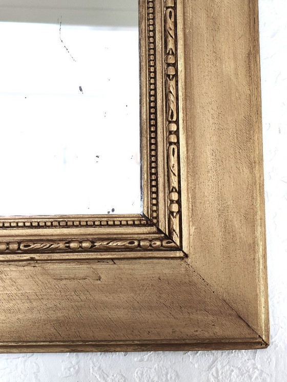 Image 1 of Specchio antico con cornice dorata, 56 cm x 45 cm