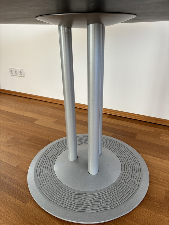 Image 1 of Leolux "Trias" designer dining table (Hugo de Ruiter) including custom-made glass top