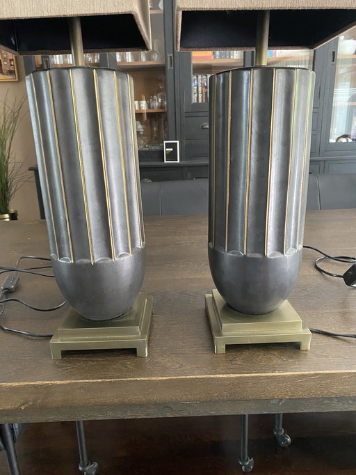 2 lampes Empress sur pied