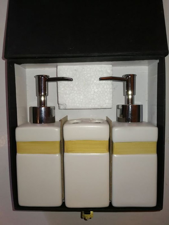 Image 1 of Payot Paris Soap Dispenser and Toothbrush Holder Set