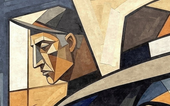 Image 1 of Gerahmter Leinwanddruck einer abstrakten Frau / (60x60) cm