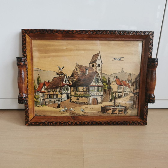 Image 1 of Antique Wooden Tray