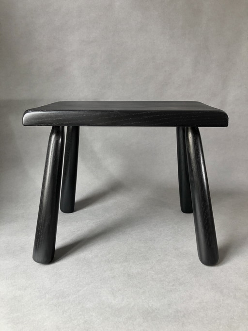 Tabouret / table d'appoint vintage en chêne brutaliste/ 60s 70s / tabouret
