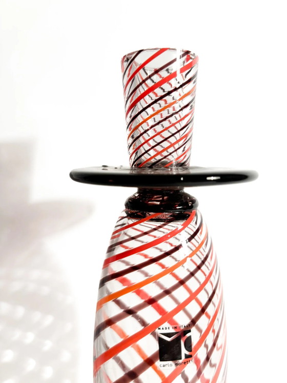 1999 Carlo Moretti Candelabro a Spirale in Vetro di Murano – Moretti (Carlo), Oggetti decorativi, Modern (photo 7 of 10)