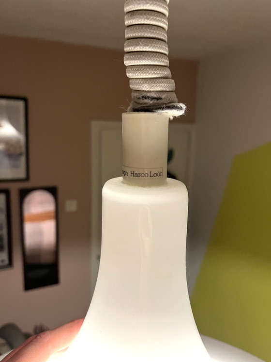 Image 1 of Harco Loor Design - Trumpet Shaped Hanging Pedant - White hanging lamp trumpet vintage flower 