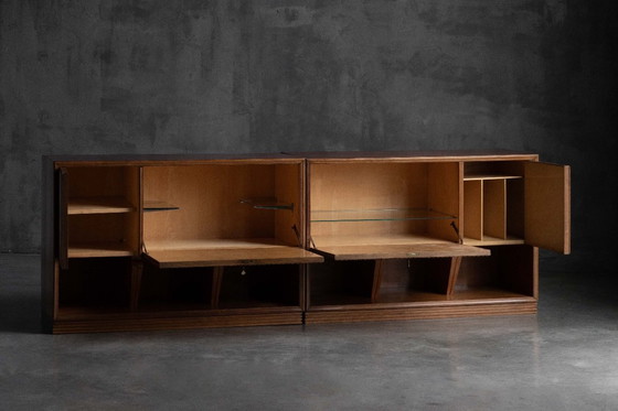 Image 1 of Credenza a doghe modernista, Italia, anni '60