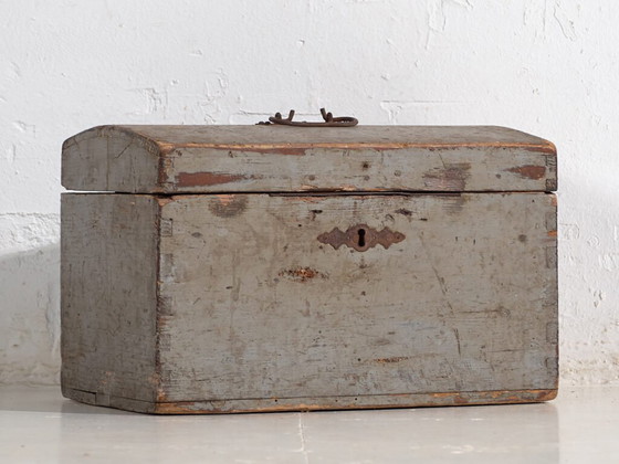 Kleine antike graue Truhe (ca. 1900) #69 – Kommoden, Rustic (photo 11 of 40)