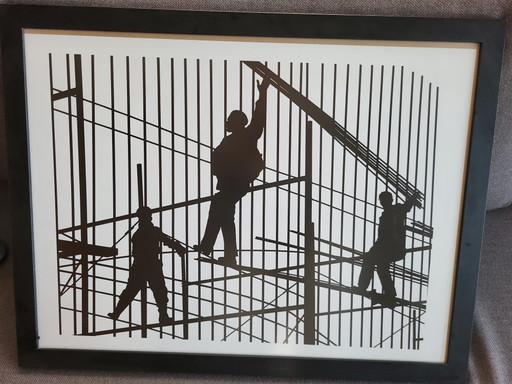 Bau des Haringvlietdamms 1967