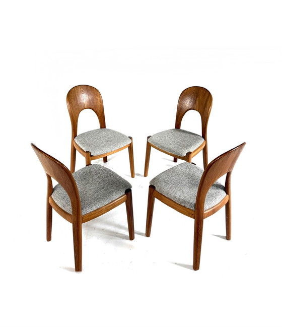 Image 1 of 4x chaise 'Morten', Koefoeds Hornslet '70