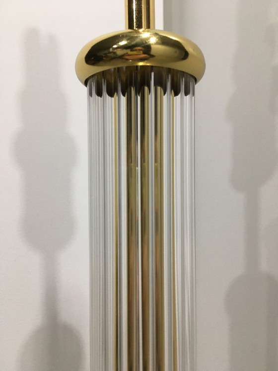 Lampada da terra Le Dauphin Lurey, Lampade da terra, Metallo, Plexiglass, Dorato, Vintage (foto 3 di 7)