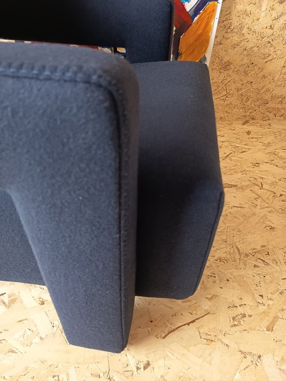 Image 1 of CASSINA Utrecht 637 armchair in Midnight BLUE Kvadrat wool by Gerrit Rietveld