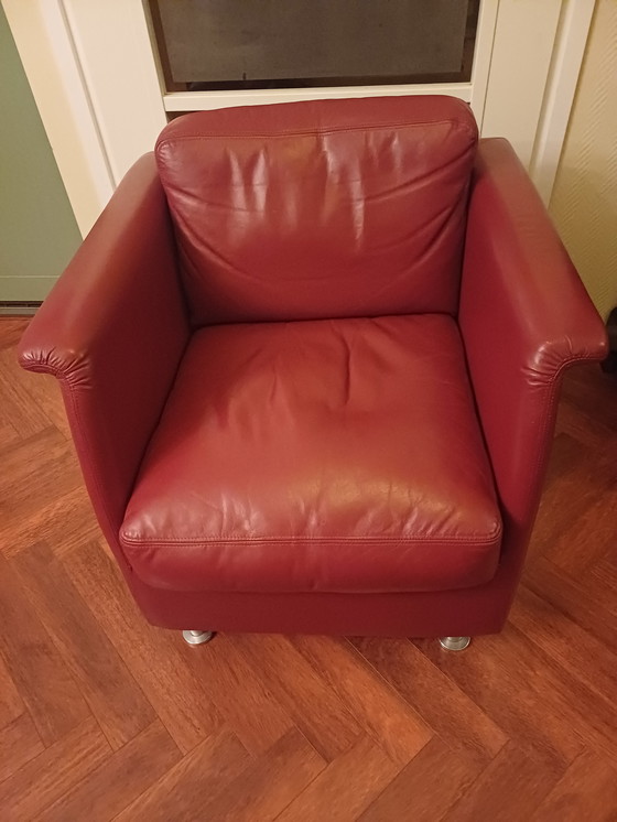 Image 1 of 2 Designer-Sessel rotbraun