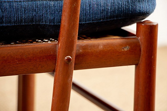 Image 1 of 2-seat Danish sofa in mahogany and cane, model PJ 149/2 OR "Colonial chair" by Ole Wanscher for Poul Jeppesen.