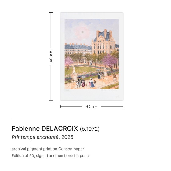 Image 1 of Fabienne DELACROIX Primavera Encantada Impresión de pigmento de archivo firmada 2025