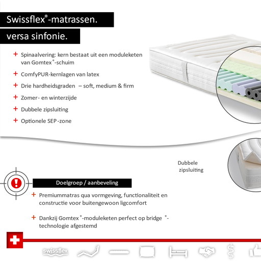 Swissflex Sinfonie mattress - 90x210 medium