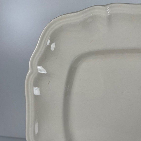 Image 1 of Large rectangular Sarreguemines cream dish, early 20th century