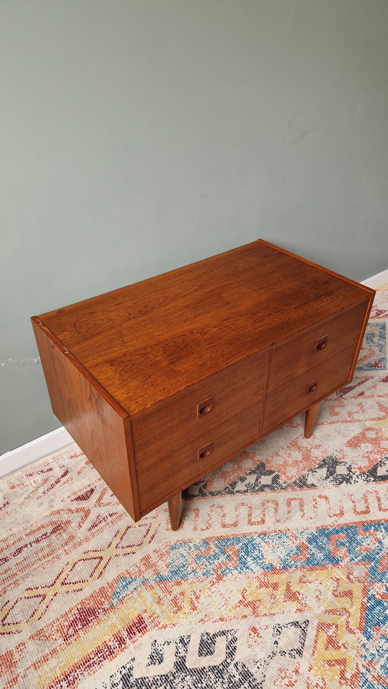 Image 1 of Vintage Deens design landekastje met 4 toffe laatjes