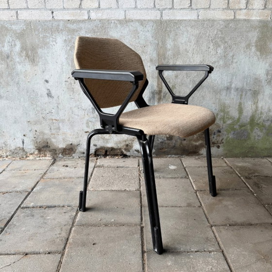 Image 1 of Set aus 6 Designstühlen (achteckig) + 2 Tischen - Fröscher, 1980er Jahre