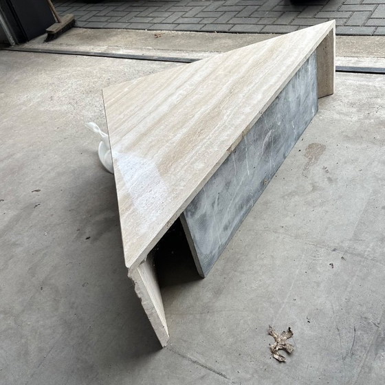 Image 1 of Marble coffee table/side table beige/cream