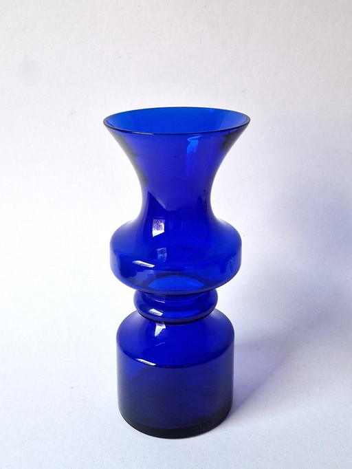 Lindshammar, Suecia - Jarrón azul de Gunnar Ander - Años 70