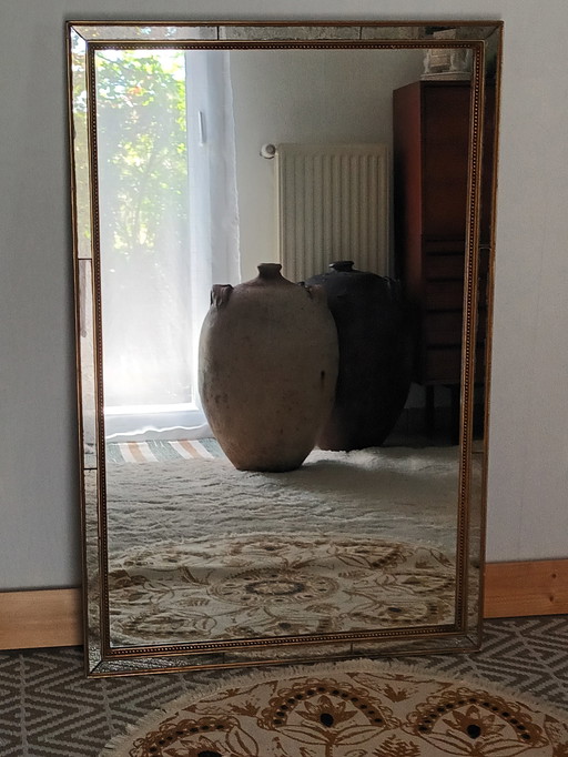 Large Antique French Parts Closes Mirror