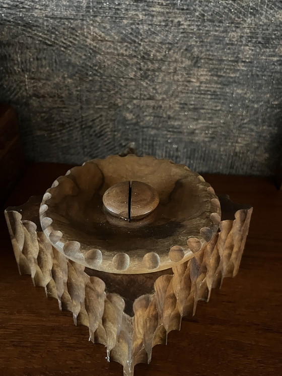 Image 1 of Vintage brutalist wooden box 70s