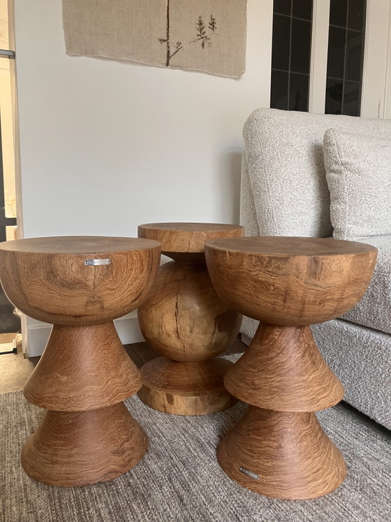 Pols Potten Ball Stool / Side Table Wood (photo 4 of 6)