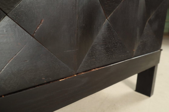 Jean Batenburg für MI Brutalistischer Getränkeschrank aus Ebonisiertem Eichenholz, Belgien, 1960er – Wood (photo 7 of 16)