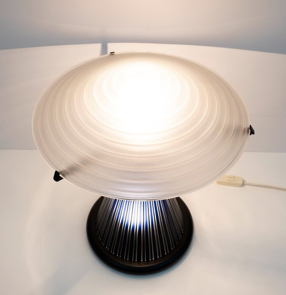 Image 1 of Postmoderne Italiaanse Murano glazen paddestoel tafellamp, jaren 1980
