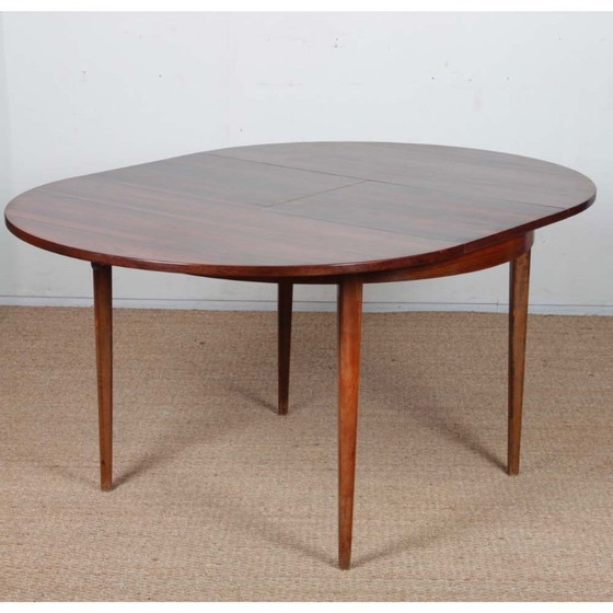 Image 1 of Round extendable dining table in Rio rosewood, 1960