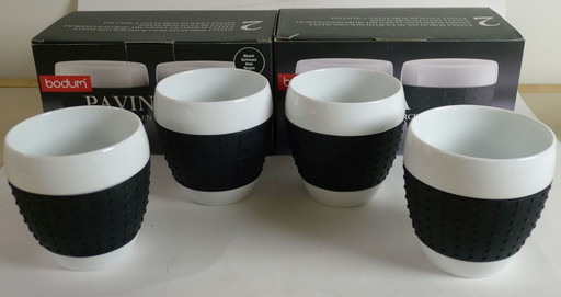 Cuatro tazas de porcelana Bodum Pavina, 0,25 L