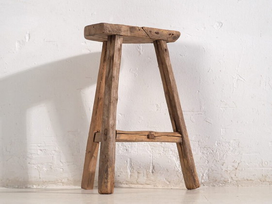 Antique crescent-shaped stool (c.1900) #2 (photo 13 of 35)