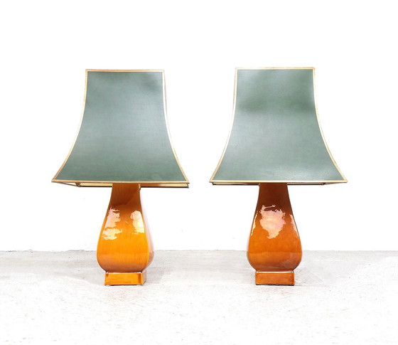 Image 1 of Zaccagnini Pottery Table Lamps, 1950S