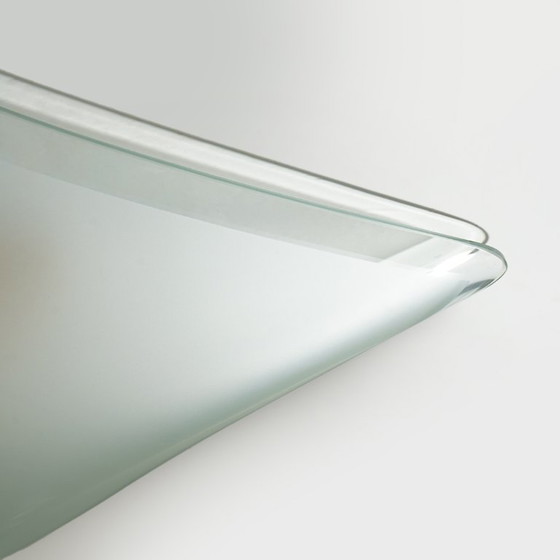 Image 1 of Lampada da soffitto in vetro satinato e ottone, anni '70