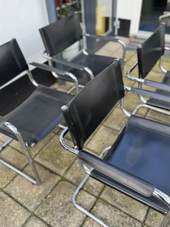 Image 1 of Set of 4 Mart Stam Dining Chairs